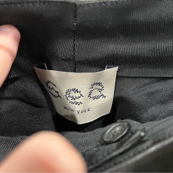 SEA New York Black Lambskin Leather Slim Leg Ankle Pants NO SIZE TAG - Picture 3 of 10